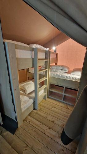 - une chambre avec 3 lits superposés dans une maison dans l'établissement LODGE Premium, à Grues