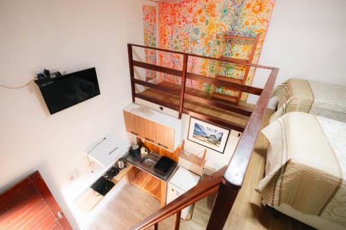 Et tv og/eller underholdning på Hospedaria Camarão da ilha