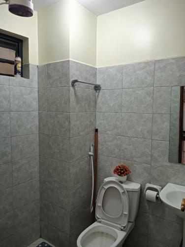 a bathroom with a toilet and a sink at Cozy Homes Syokimau in Syokimau