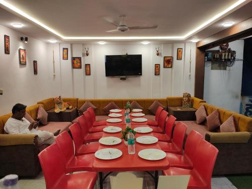 Posezení v ubytování Hotel Shree Satyam Palace