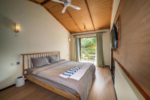 Cama o camas de una habitación en Moro Tranquila