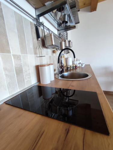 Una cocina o cocineta en Vijogor kod Plavog