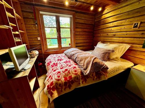 Ένα ή περισσότερα κρεβάτια σε δωμάτιο στο Guesthouse with amazing location