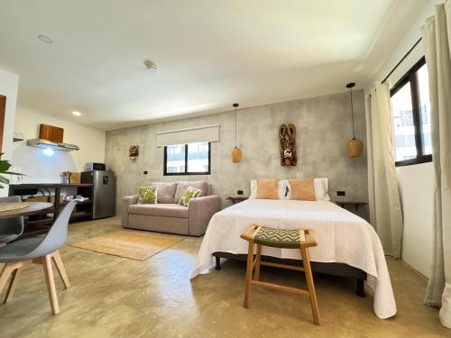 Postel nebo postele na pokoji v ubytování Bahia Selvatica Lodge