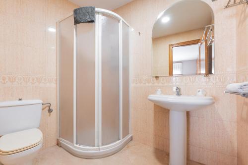 Koupelna v ubytování Hostal El Bugar