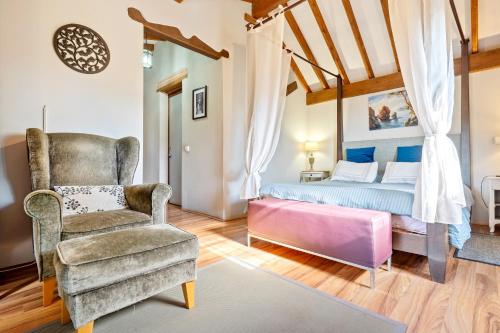 Ένα ή περισσότερα κρεβάτια σε δωμάτιο στο Suite Premium en la naturaleza