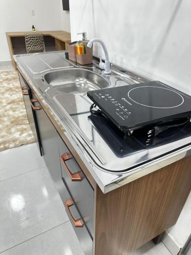 Dapur atau dapur kecil di Majestic Hospedagem 10