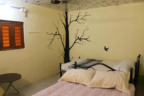 Postel nebo postele na pokoji v ubytování Peaceful farm stay