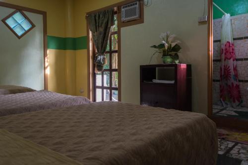 a bedroom with two beds and a window at Stefanie Grace Paradise Inn in Loboc