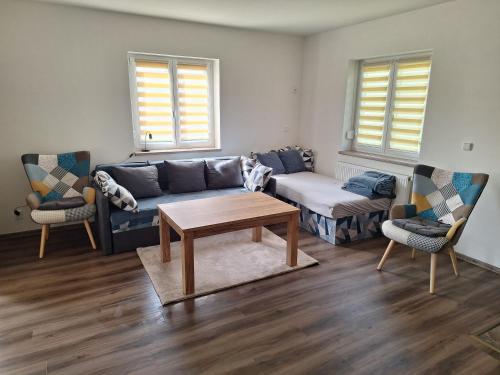 Posezení v ubytování Apartmán v Plané