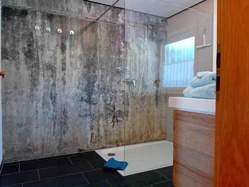 Ένα μπάνιο στο Ferienhaus Beim Wildenstein, 90qm
