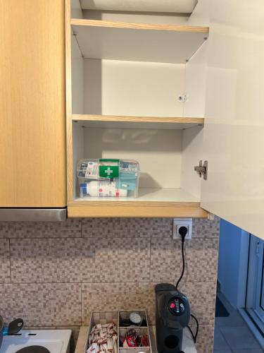 Kuchyň nebo kuchyňský kout v ubytování Aμvrosia Petalidi Square - Free WiFi, Smart TV, 2' λεπτά από την παραλία
