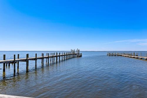 a dock in the water next to the ocean at 2067 - Duck Days in Duck