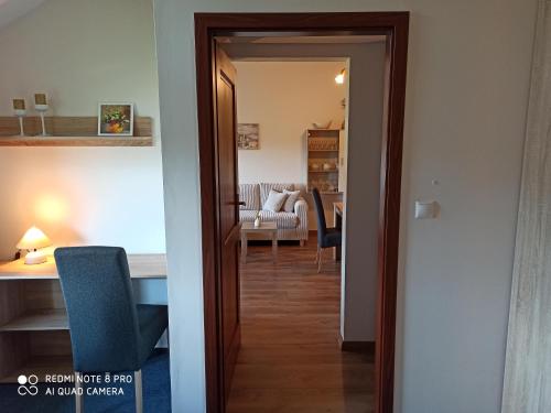 Katil atau katil-katil dalam bilik di Apartmány Podlavice