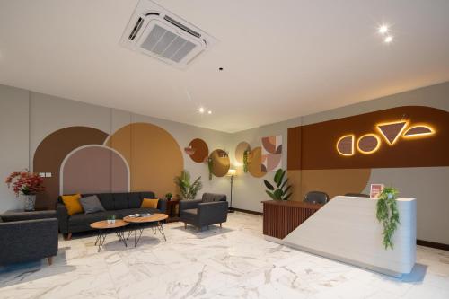 Posezení v ubytování Cove Rumaya