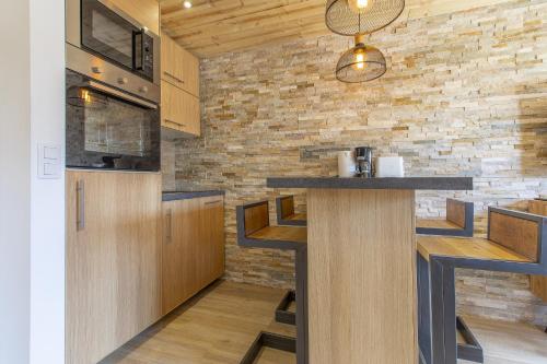 Η κουζίνα ή μικρή κουζίνα στο Chalet l'Attrape Cœur - Megève