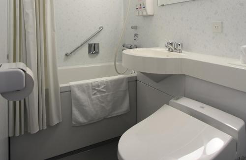 Koupelna v ubytování Hotel Flex
