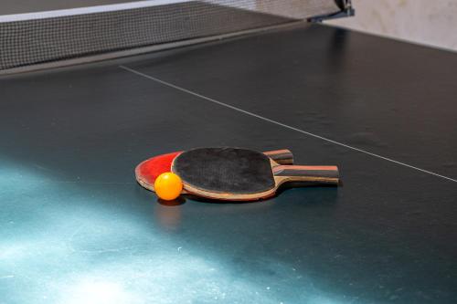 a skateboard sitting on top of a table at House with pool and garden in Esmoriz near Porto in Esmoriz