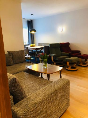 Χώρος καθιστικού στο Ferienwohnung Lofereck Reit im Winkl