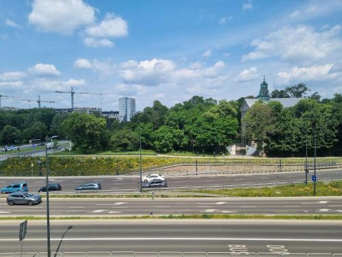 a highway with cars driving on a highway at Warsoliv Smart 18 in Warsaw