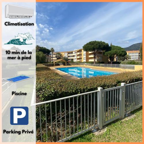 Superbe T2 à 10 min de la Mer, Piscine, Climatisation, Parking