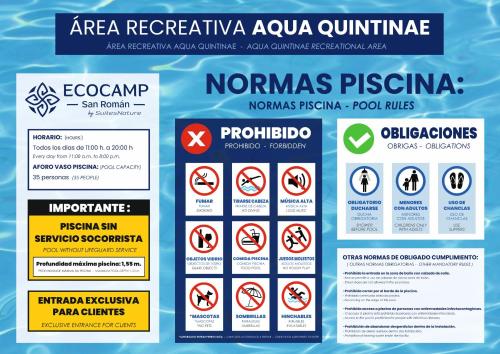 Certifikát, hodnocení, plakát nebo jiný dokument vystavený v ubytování EcoCamp San Román by SuitesNature