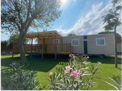 Mobil-home Panoramique climatisé bord de mer dans camping 5 étoiles