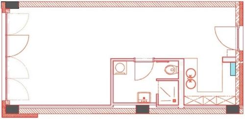 a floor plan of a small house at LOFT - Apartment PORT SEA SHELL Hafenspitze Quartier in Eckernförde