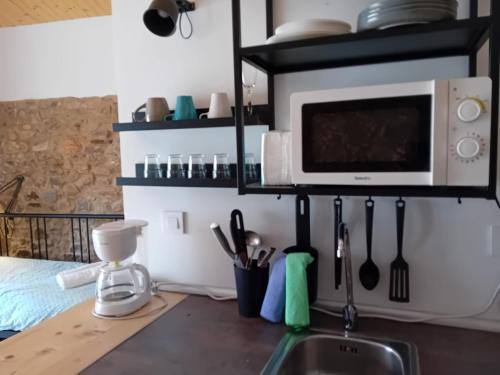 Kuchyň nebo kuchyňský kout v ubytování Cabañita en Playa Caolin