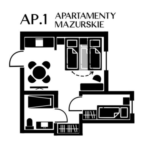 a set of black and white illustrations of an apartment complex at DK Apartamenty Mazurskie in Olsztyn