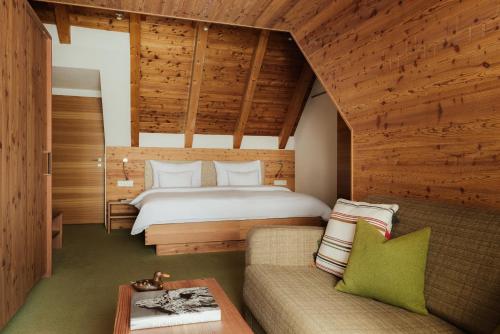 Cama o camas de una habitación en Antholzer Wildsee Haus