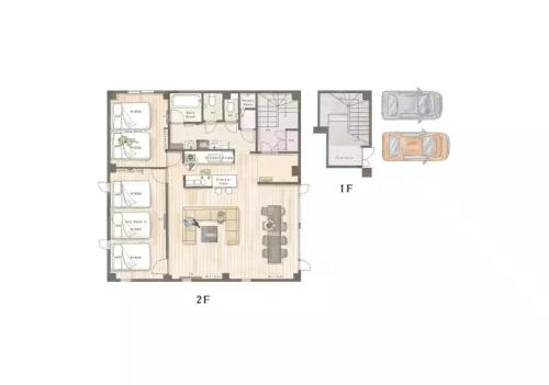 a floor plan of a house with at The SKY in Sapporo