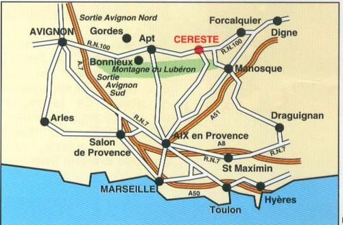 a map of the city of akureyri at L'Aiguebelle in Céreste