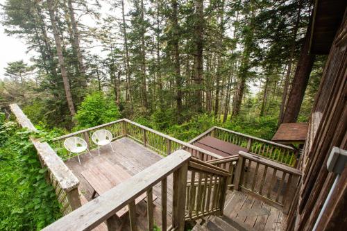 Balkón nebo terasa v ubytování Redwoods Oceanview Retreat