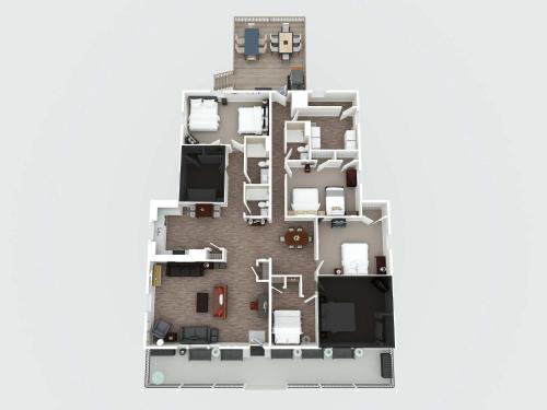 a rendering of a floor plan at 4BR, 3Bath for 11, Near Ark, Plenty of Free Parking in Williamstown