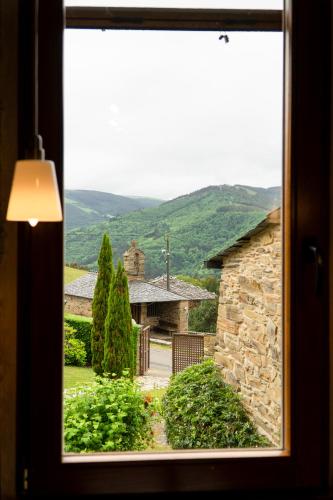 a view from a window of a building at Complejo Rural Lar de Vies in A Pontenova
