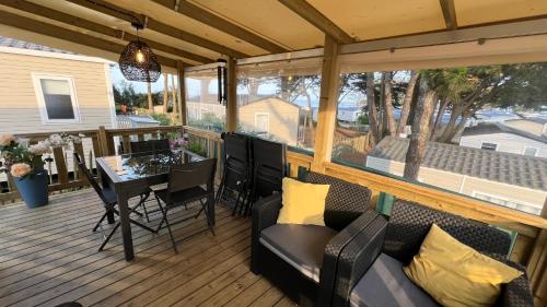 Μπαλκόνι ή βεράντα στο Mobil home 3 chambres 40 m2