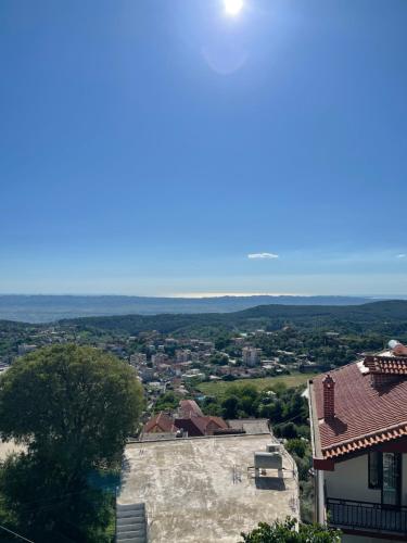 a view of a city from the top of a building at Freske Rooms in Krujë