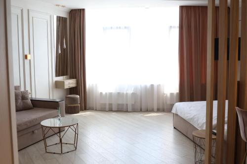 Postel nebo postele na pokoji v ubytování Квартира студия,с прямым видом на море! в Аркадии.На Каманина!