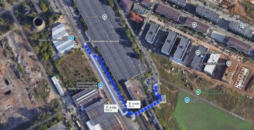 a map of a city with streets and buildings at Deterra Studio 70 next to Metro Station Berceni in Popeşti-Leordeni