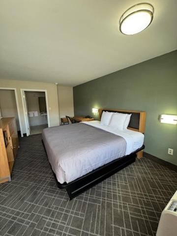 a bedroom with a large bed in a hotel room at Southern Lodge - Orangeburg 601 in Orangeburg