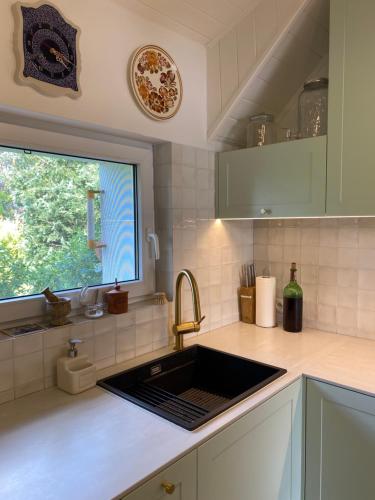 Η κουζίνα ή μικρή κουζίνα στο Holiday Villa Żuromino