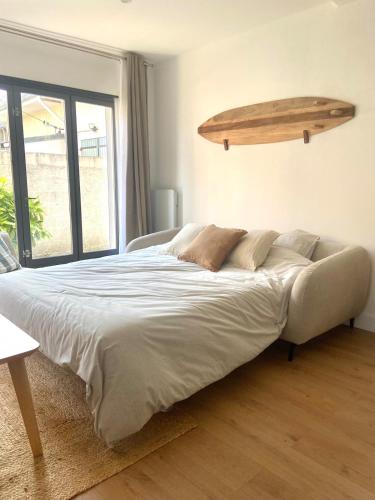 Cama o camas de una habitación en BERCK RDC 4 6 pers600M plage