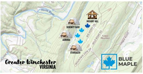 a map of the blue market and the blue mosque at Cozy Chalet & Luxe Domes Retreat w Stunning Views in Augusta