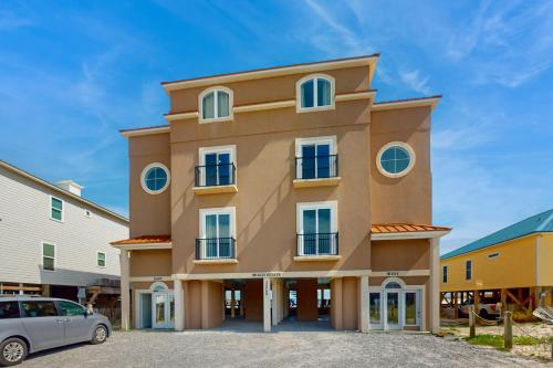 Bygningen som feriehuset ligger i