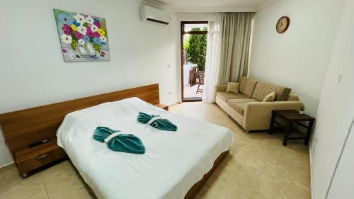 Katil atau katil-katil dalam bilik di FREGATA STUDIO 4 Sveti Vlas