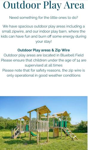 a flyer for a outdoor play area at Calm View in St Austell