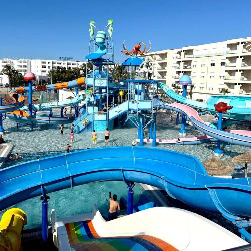 a large water park with a water slide at Holidays in Sousse Monastir 31 in Monastir