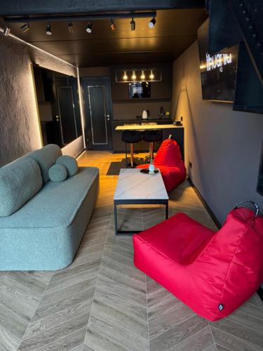 Et opholdsområde på Black IN Palangos loftai