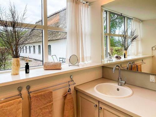a bathroom with a sink and a window at 4 person holiday home in Aabenraa-By Traum in Aabenraa